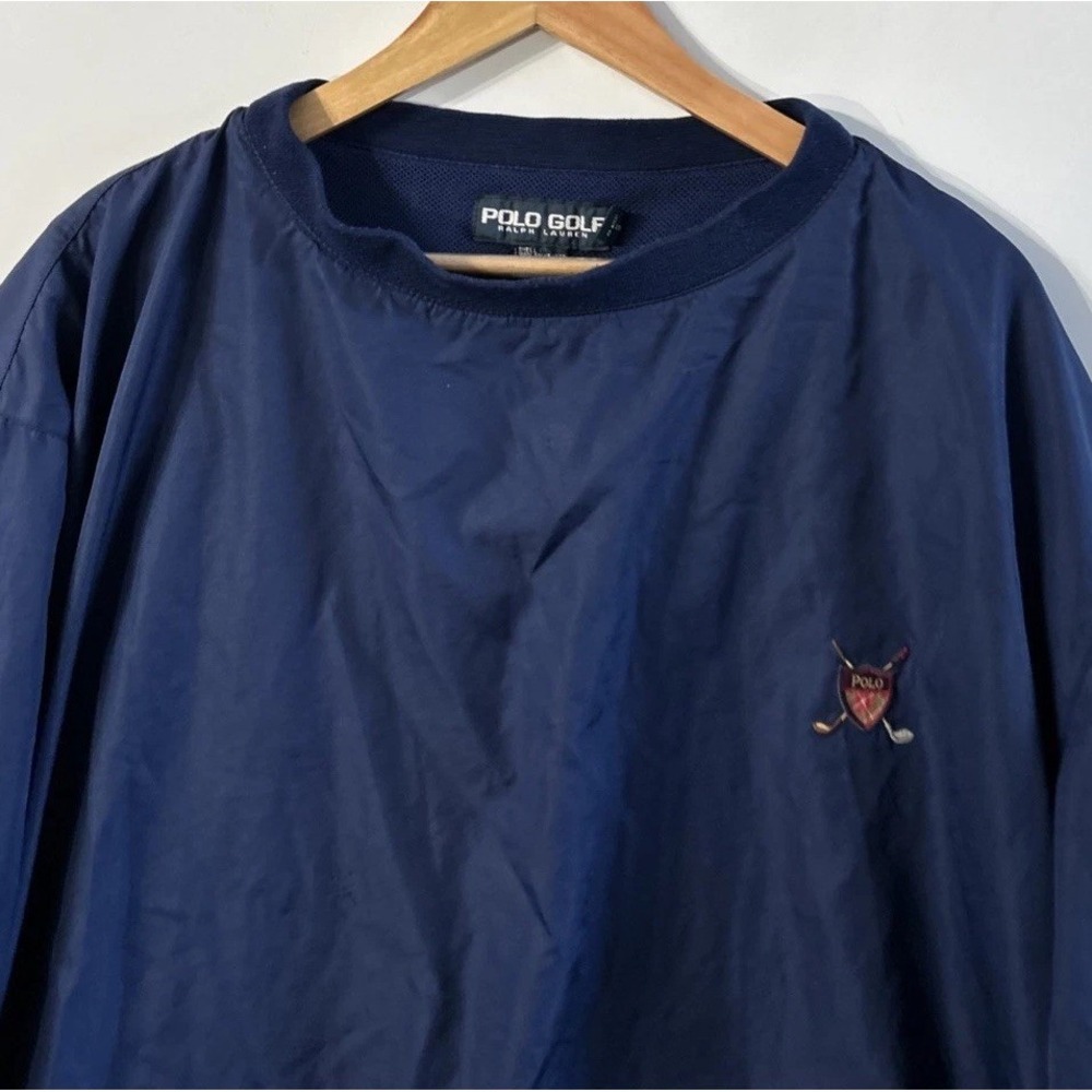 Mens Polo Golf Ralph Lauren Mesh Lined Pullover Windbreaker Shield Logo XXL
